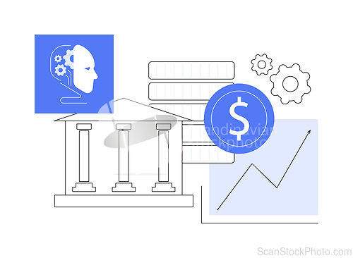 Image of AI-Backed Wealth Management and Advisory abstract concept vector illustration.