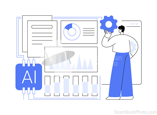 Image of AI-Enhanced Compliance and Regulatory Reporting abstract concept vector illustration.