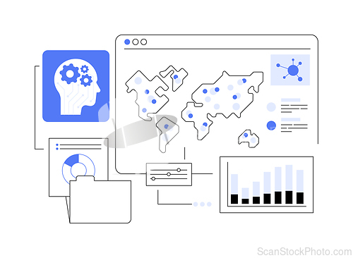 Image of AI-Powered Predictive Disease Outbreak Analysis abstract concept vector illustration.