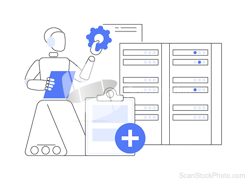 Image of AI-Optimized Electronic Health Records abstract concept vector illustration.
