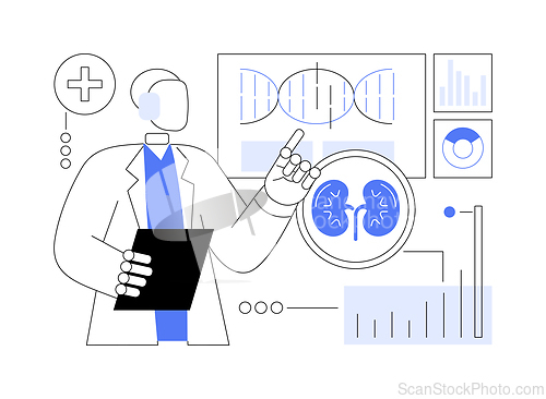 Image of AI-Backed Proactive Health Management abstract concept vector illustration.