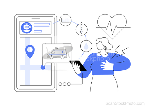 Image of AI-Enhanced Emergency Response abstract concept vector illustration.