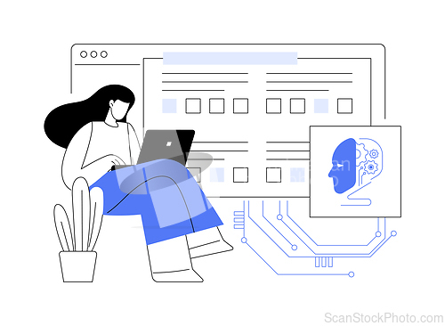 Image of AI-Enhanced Student Assessment abstract concept vector illustration.