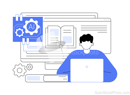Image of AI-Optimized Educational Resources abstract concept vector illustration.