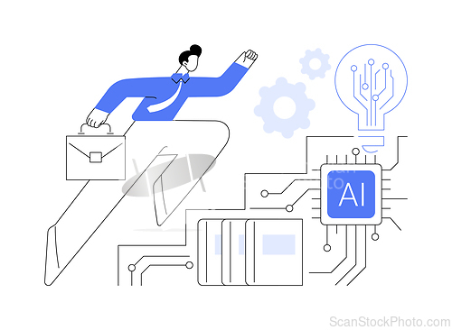 Image of AI-Supported Career Guidance abstract concept vector illustration.