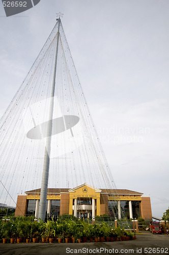 Image of presidential palace and national christmas tree managua nicaragu