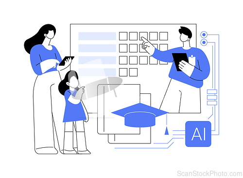 Image of AI-Enhanced Parent-Teacher Communication abstract concept vector illustration.