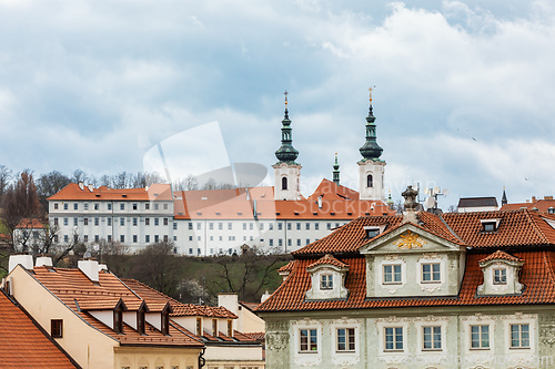 Image of Strahov Monastery in historic town Prague, Central Bohemia, Czech Republic Czech Republic