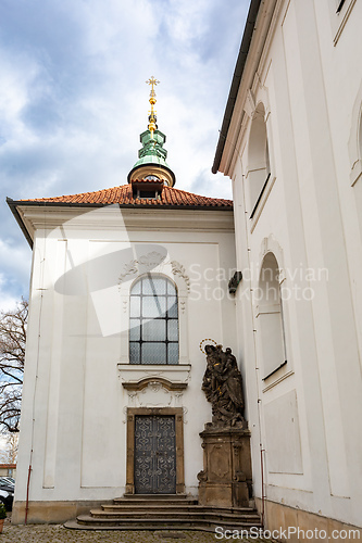 Image of Strahov Monastery in historic town Prague, Central Bohemia, Czech Republic Czech Republic