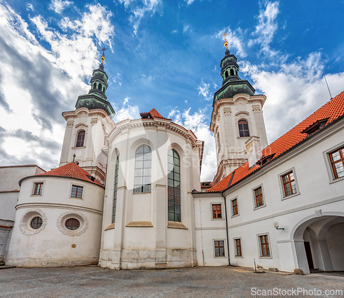 Image of Strahov Monastery in historic town Prague, Central Bohemia, Czech Republic Czech Republic