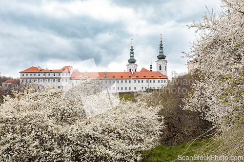 Image of Strahov Monastery in historic town Prague, Central Bohemia, Czech Republic Czech Republic