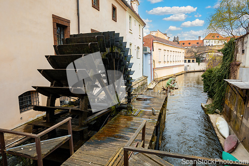 Image of Kampa Island with small river Certovka in Prague. Central Bohemia, Czech Republic