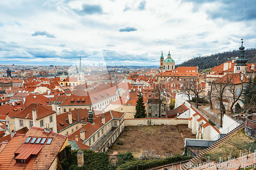 Image of Panorama of old historic town Prague, in Czech Praha, Central Bohemia, Czech Republic