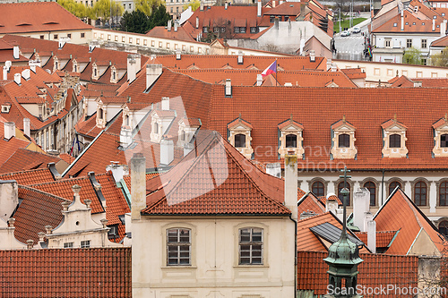 Image of Panorama of old historic town Prague, in Czech Praha, Central Bohemia, Czech Republic