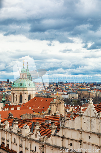 Image of Panorama of old historic town Prague, in Czech Praha, Central Bohemia, Czech Republic