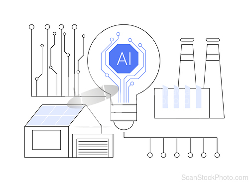 Image of AI-Supported Demand Response abstract concept vector illustration.