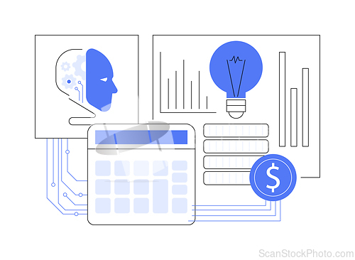 Image of AI-Backed Energy Pricing abstract concept vector illustration.