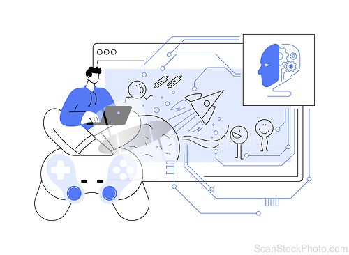 Image of AI-Generated Content abstract concept vector illustration.