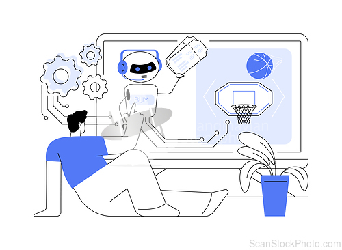 Image of AI-Optimized Live Events abstract concept vector illustration.