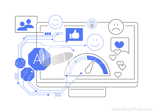 Image of AI-Analyzed Viewer Engagement abstract concept vector illustration.