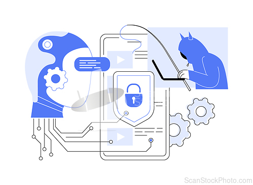 Image of AI-Powered Content Protection abstract concept vector illustration.