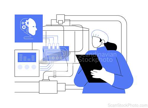 Image of AI-Optimized Predictive Maintenance abstract concept vector illustration.