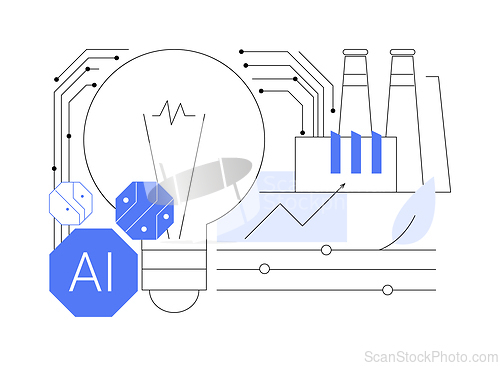 Image of AI-Analyzed Energy Consumption abstract concept vector illustration.