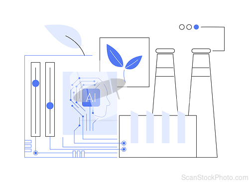 Image of AI-Optimized Sustainability abstract concept vector illustration.
