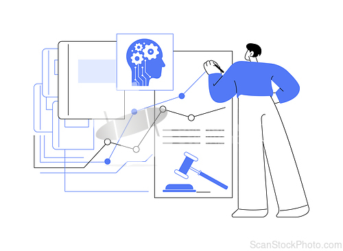 Image of AI-Powered Predictive Analytics abstract concept vector illustration.