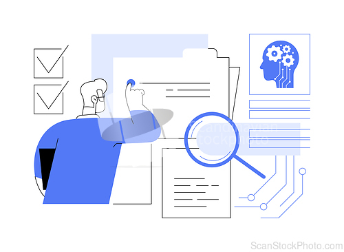 Image of AI-Streamlined Due Diligence abstract concept vector illustration.