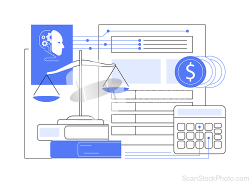 Image of AI-Optimized Legal Billing abstract concept vector illustration.