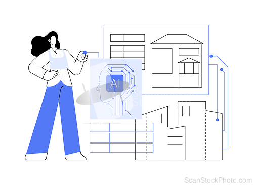 Image of AI-Personalized Property Recommendations abstract concept vector illustration.