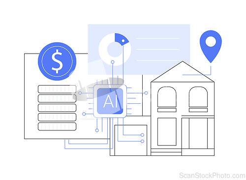 Image of AI-Optimized Pricing Strategies abstract concept vector illustration.