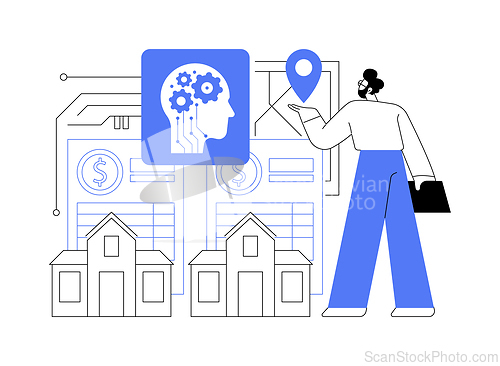 Image of AI-Streamlined Property Management abstract concept vector illustration.