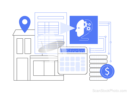 Image of AI-Driven Property Valuation abstract concept vector illustration.