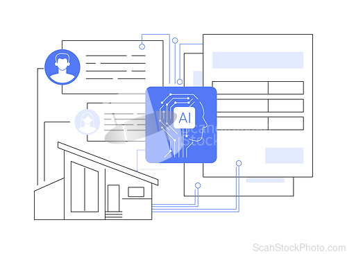 Image of AI-Analyzed Customer Feedback abstract concept vector illustration.