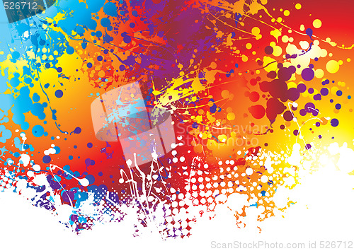 Image of ink splat rainbow bottom