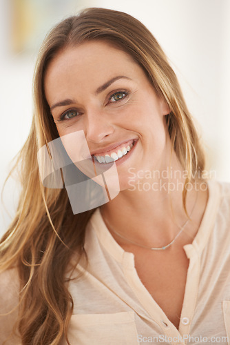 Image of Portrait, smile and business with woman, employee and professional with confidence and startup. Face, person and entrepreneur with a creative company and happiness with corporate and PR consultant