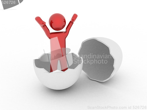 Image of Person in egg