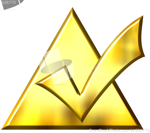 Image of 3D Golden Ticked Triangle