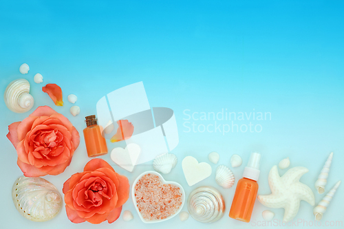 Image of Orange Rose Flower Spa Beauty Treatment Products