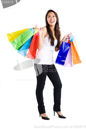 Image of Shopping asian girl