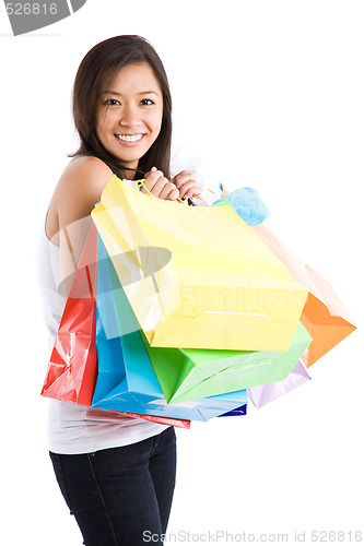 Image of Shopping asian girl