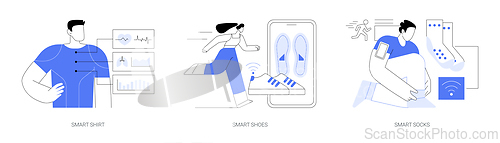 Image of Smart clothing isolated cartoon vector illustrations se