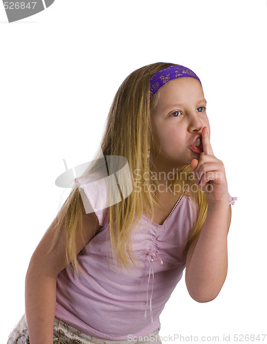 Image of Girl Loudly Hushing