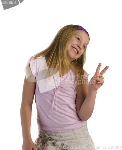 Image of Girl Peace Sign