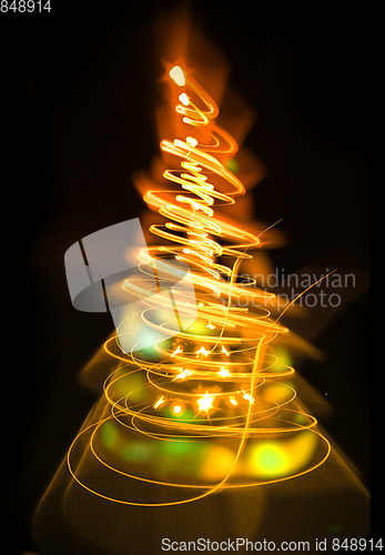 Image of color christmas tree
