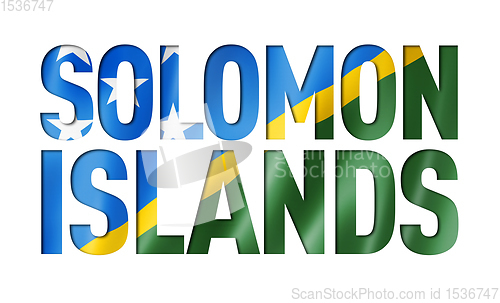 Image of Solomon Islands flag text font