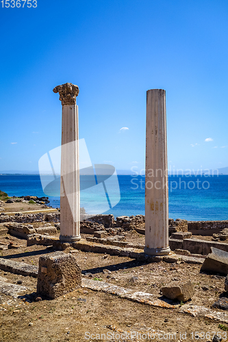 Image of Columns in Tharros archaeological site, Sardinia