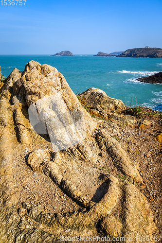 Image of Carved rocks of Rotheneuf, Saint-Malo, brittany, France